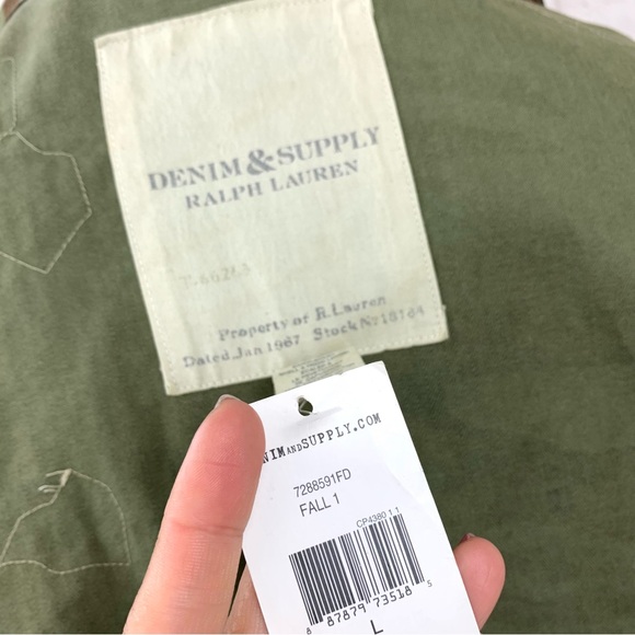 NEW! Denim & Supply Polo Ralph Lauren Camo Field Jacket Distressed Hooded Size L - Picture 10 of 15